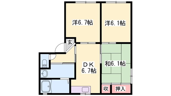 ベニール今宿の物件間取画像